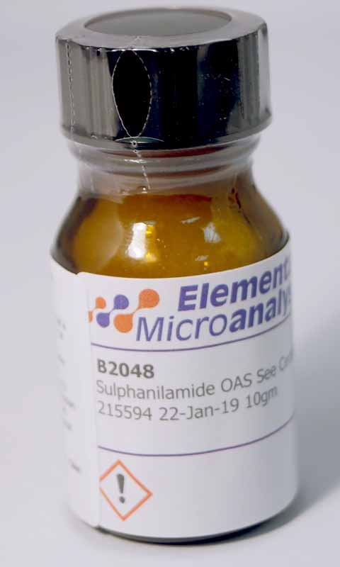 Sulphanilamide OAS See Certificate 443540 Expiry 08-Apr-29 10gm