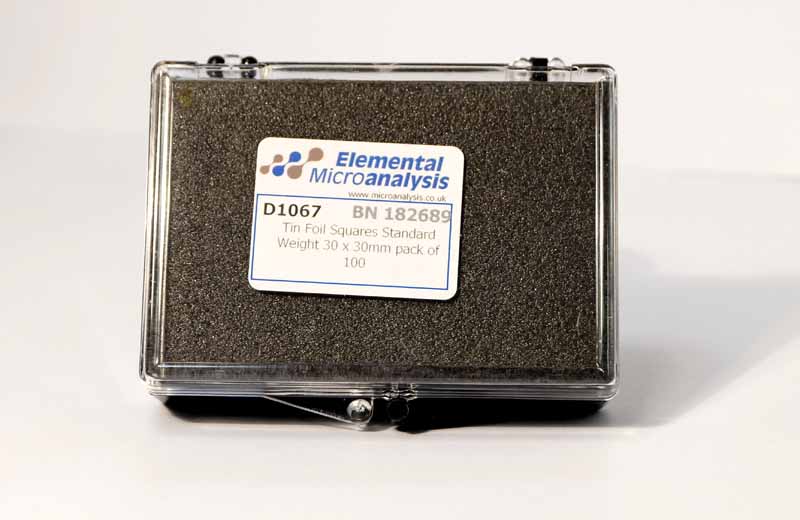 Tin Foil Squares Standard Weight 50 x 50mm pack of 500 - Elemental  Microanalysis