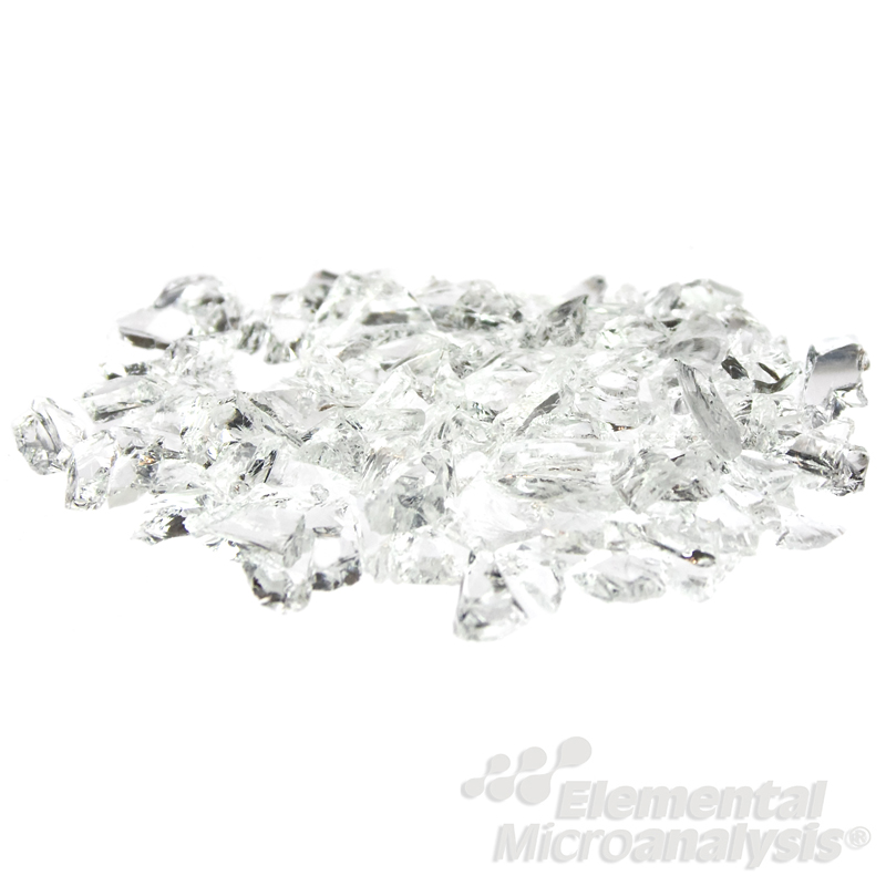Quartz glass cullet, coarse grains packet of 80g 402-881.006