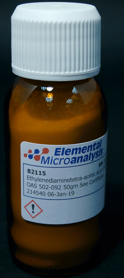 Ethylenediaminetetra-acetic Acid (EDTA) OAS 502-092 50gm See Certificate 443052 - EXP 02- APR -29