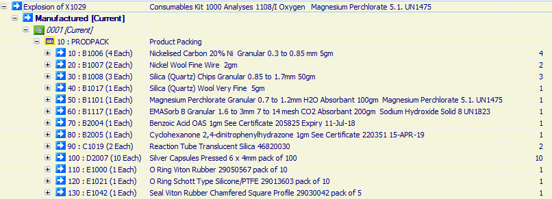 Consumables Kit 1000 Analyses 1108/I Oxygen 

Magnesium Perchlorate 5.1. UN1475
SODIUM HYDROXIDE, SOLID, 8, UN1823
