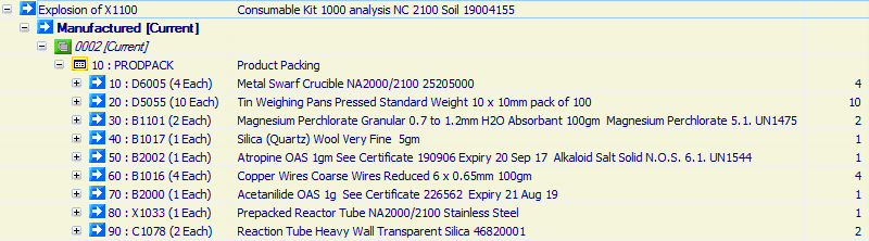 Consumable Kit 1000 analysis NC 2100 Soil 19004155

Magnesium Perchlorate 5.1. UN1475
Alkaloid Salt Solid N.O.S.6.1. UN1544