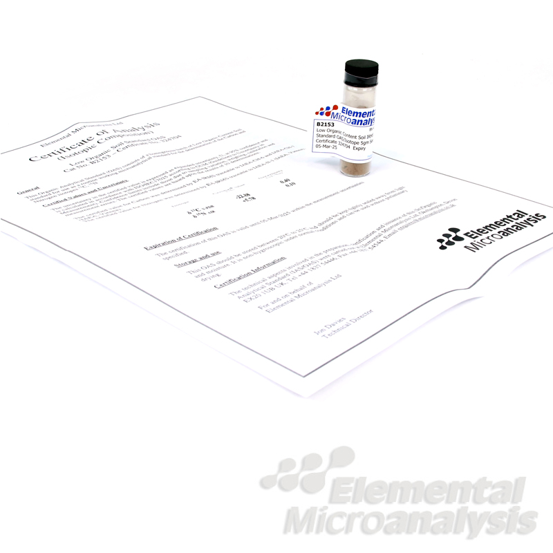 Low Organic Content Soil IRMS Standard OAS/Isotope 5g See Certificate 324704  Expiry 10-Mar-28
