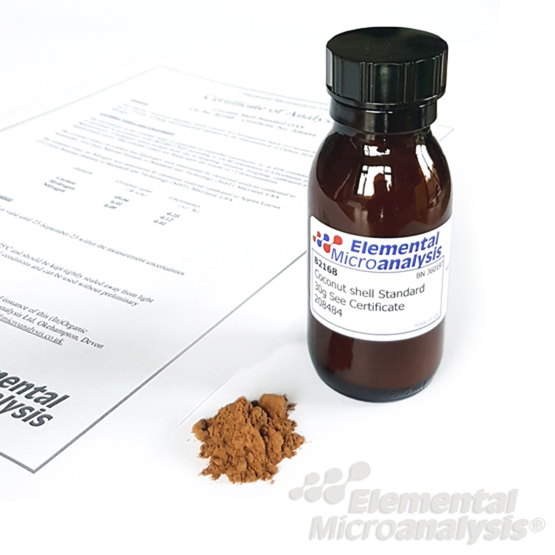 Coconut shell Standard 30g See Certificate 208484 Expiry 07-Oct-31