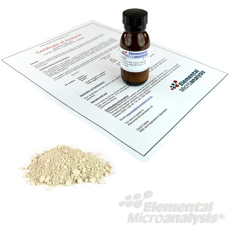 Synthetic Soil (Silty) 30g See Certificate 463288 Expiry 09 Jun 2030