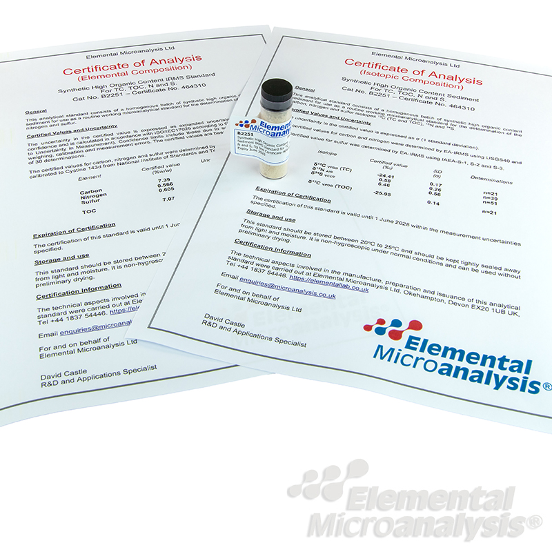 Synthetic-High-Organic-Content-Sediment-IRMS-Standard-for-TC-TOC-N-and-S-5g-See-Certificate-464310-Expiry1-June-2028