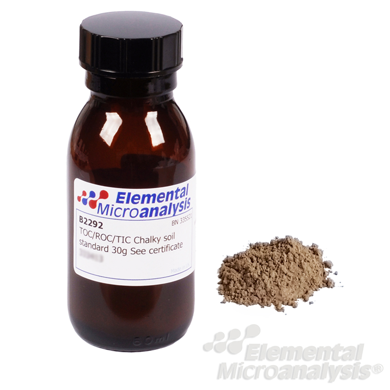 TOC/ROC/TIC Chalky soil standard 30g See certificate 333413 Expiry 1st April 2029