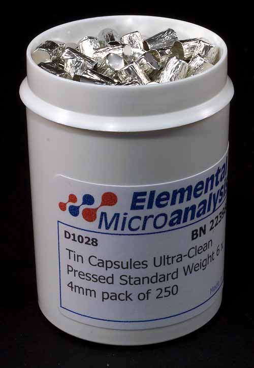 Tin Foil Squares Standard Weight 22 x 22mm pack of 100 - Elemental  Microanalysis