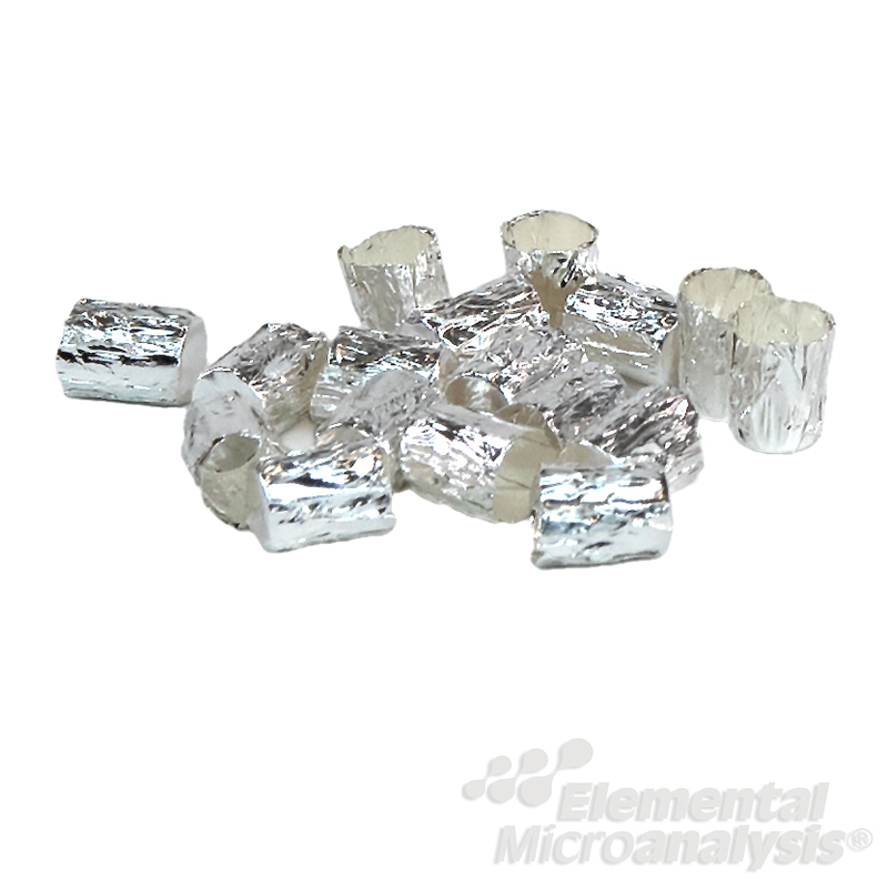 Silver Capsules Pressed  5 x 3.5mm Light weight pack of 100