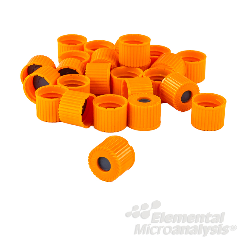 Labco Exetainer® Pierceable Caps Orange 1000 pk VC306