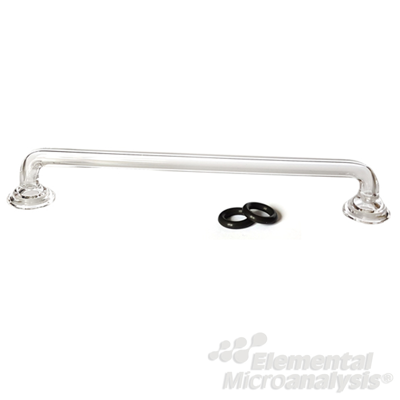 Connecting tube transparent silica 130mm (Includes O-rings)