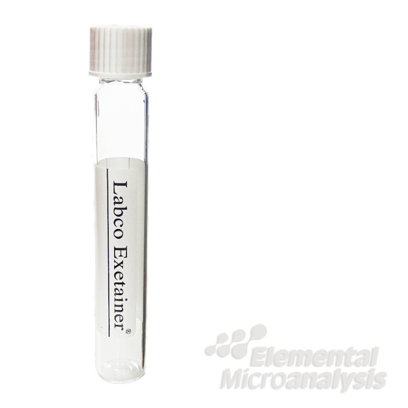 Labco-Exetainer-12ml-Soda-Glass-Vials---Flat-Bottomed-Non-Evacuated-Labelled-Double-Wadded-White-Cap.-Pack-of-500