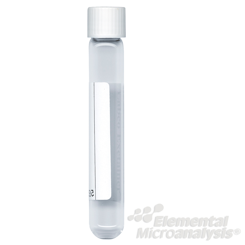 Labco Exetainer® 12ml Borosilicate Glass Vial Round Bottom 104x15.5mm Non-Evacuated Labelled (Wide Thread) pack of 500 vials + 1000 Spare White Caps