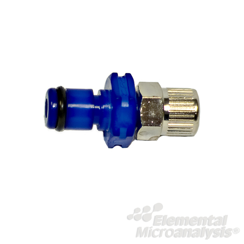 Quick connector male, blue (oxygen) PMECH0155