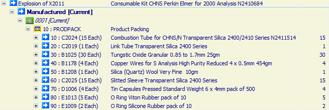 Consumable Kit CHNS Perkin Elmer for 2000 Analysis N2410684